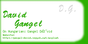 david gangel business card